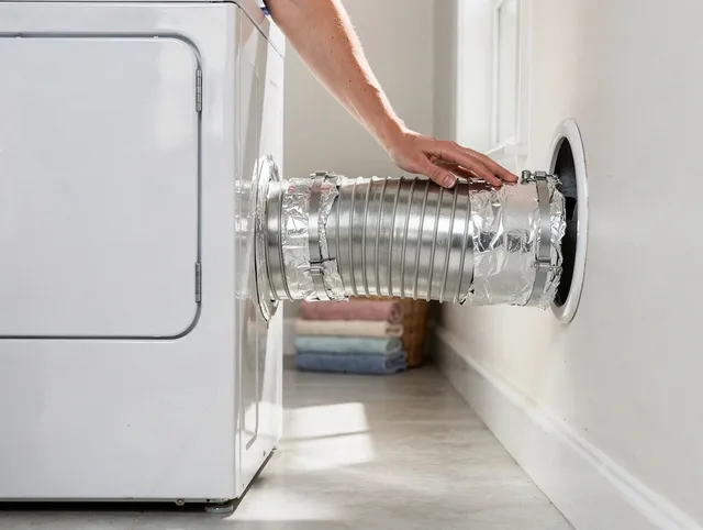 Professional dryer vent hose installation by Westwood Dryer Vent Cleaning in Westwood