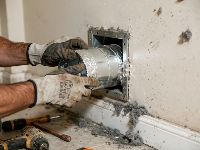 Professional dryer vent repair and installation by Westwood Dryer Vent Cleaning in Westwood